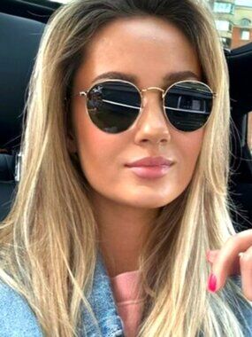 LIKE NEW RayBan Round Metal RB3447 Green G15 Lens Ray ban Sunglasses 50mm.
